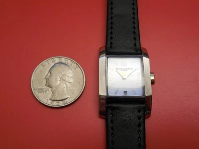 BAUME MERCIER 18K DIAMANTE/AÇO 22MM RELÓGIO DE DIAMANTE COM DATA - Imagem 1 de 4