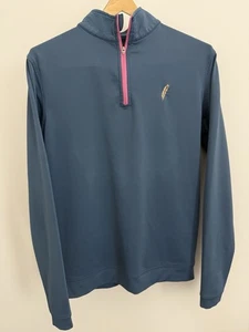 Peter Millar Herren S E4 Performance Wick Stretch Golf 1/4 Zip blau MF15EK40C - Bild 1 von 10