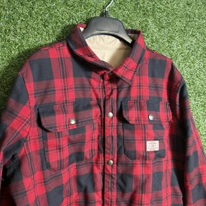 DC Shoes Flannel Jacket Mens Medium Reversible Quilted - Picture 1 of 13