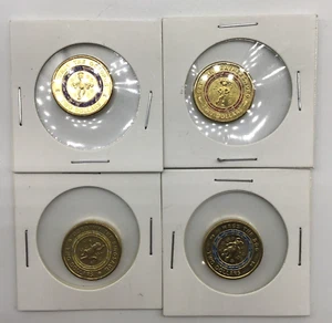 2021 The Wiggles 4 Coin Coloured $2  Collection UNC Coins IN 2 X 2 - Picture 1 of 9