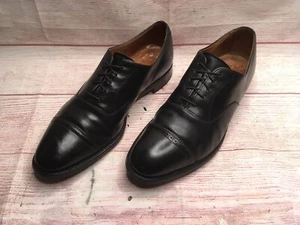 Brooks Brothers Made In England Mens Black Cap Toe Shoes Sz. 10 D - Picture 1 of 9