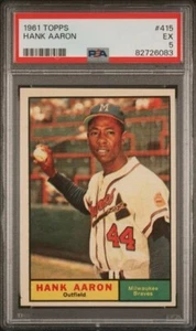 1961 Topps #415 Hank Aaron PSA 3 Milwaukee Braves - Imagen 1 de 2