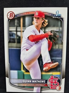2025 Bowman Baseball BP-25 Quinn Mathews, St. Louis Cardinals - Foto 1 di 2