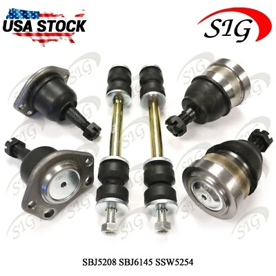 For GMC S15 & S15 Jimmy 1982-1991 Front Upper Lower Ball Joint Sway Bar Kit 6PC - Image 1 of 4