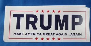 WHOLESALE LOT OF 20 TRUMP MAKE AMERICA GREAT AGAIN AGAIN 2020 STICKERS GOP USA - Picture 1 of 3