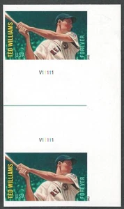 US. 4694. Ted Williams, Baseball All Star. Imperf. Pl#Twin w/Gutter. MNH. 2012 - Picture 1 of 2