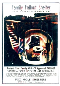 Atomic Family Fallout Shelter Ad Fridge Magnet 2.5 x 3.5" 1YR Warranty! - Picture 1 of 4