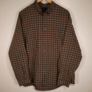 Consensus Men's XL Green Plaid Long Sleeve Button Down Shirt Lightweight - Picture 1 of 8