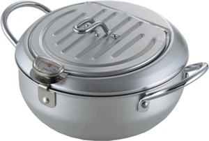 Yoshikawa SJ1024 Tempura Pot 7.9 Inches (20 Cm), Gas Fire, Induction Compatible, - Picture 1 of 7