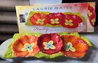 “Laurie Gates” Whimsical “ Hailey” Floral Shaped 3 Section Ceramic Tray