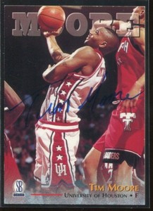 1997 Scoreboard Tim Moore University of Houston Cougars Autograph