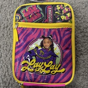 LayLay Nickelodeon Lunchbox Bag Pink Girls 3 Compartment 10" Insulated Vinyl New - Picture 1 of 3