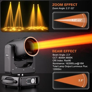 350W LED 48Prisma Cabezal Móvil Luz Haz Escenario DMX Spot Disco Fiesta DJ Iluminación - Imagen 1 de 15