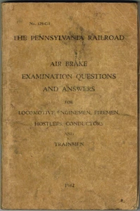 ORIGINAL 1942 PENNSYLVANIA RAILROAD AIR BRAKE EXAM QUESTIONS & ANSWERS NO. 129C1 - Picture 1 of 2