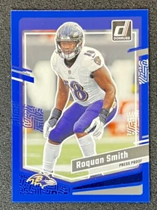 2023 Donruss Roquan Smith Blue Press Proof Parallel #21 Baltimore Ravens - Picture 1 of 2