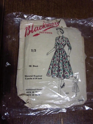 blackmore 3368 cocktail dress pattern  to fit bust 36"  vintage pattern - Image 1 of 2