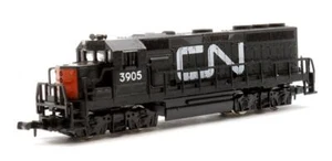 MODEL POWER 'N' GAUGE CANADIAN NATIONAL BLACK EMD GP-40 3905 LOCOMOTIVE - Picture 1 of 5