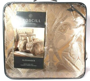 Croscill Alexander Tan Full/Queen Bed Set With Comforter 2 Shams & Bed Skirt - Picture 1 of 1