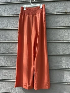 Pantalones para mujer SHEIN pantalón de pierna ancha cintura alta marrón elástico talla mediana - Imagen 1 de 2