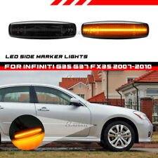 For Infiniti M35 M45 Q40 Q60 Q70 QX50 QX70 Smoked Full LED Side Marker Light