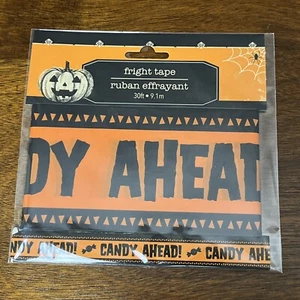 HALLOWEEN FRIGHT CAUTION TAPE Candy Ahead 30ft (F) - Picture 1 of 4