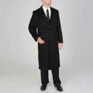 L40913C I Pronto Moda Men's 'Harvard' Camel Cashmere Blend Long Top Coat - Picture 1 of 19