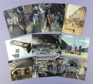 Les Egouts De Paris - Alcantarillas de París - 9 postales vintage - Imagen 1 de 1
