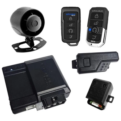 EXCALIBUR ALARMS AL-1680 1-WAY REMOTE START CAR ALARM SYSTEM w/ 1500 FT RANGE - Image 1 of 4
