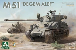 TAKOM 2208 1/35 M51 "DEGEM ALEF" Tank Military Static Assembly Model Kit - Bild 1 von 5