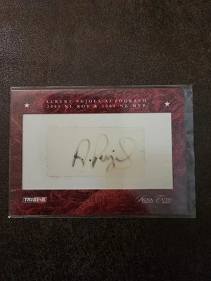 2008 TriStar SignaCuts Albert Pujols Autograph Cut Signature #30/50 faded - Image 1 of 4