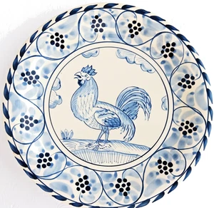 Davis Designs 8 3/4" Rooster Folk Art Plate NEW STORED FOR MANY YEARS - Picture 1 of 2