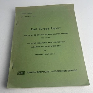VTG FBIS - East Europe Report 1983 Nuclear Weapons and Protections Hoffmann - Foto 1 di 11