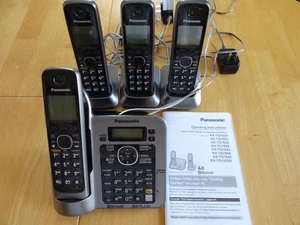 Panasonic KX-TG7644M Dect 6.0 PLUS Four Handsets Single Line Cordless Pre-owned - Picture 1 of 6