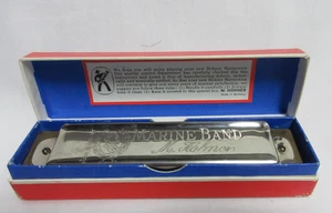 Armonica Hohner Marine Band 364 chiave C in scatola - Foto 1 di 6