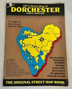Libro Atlas Mapa de Calle del Condado de Dorchester Co Maryland ADC 1992 5ª Edición De Colección - Imagen 1 de 11