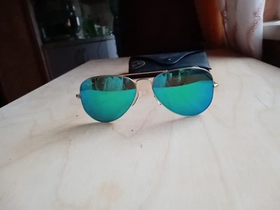 Ray-ban Aviator Rb3025 Tg58 Montatura Oro Lenti Verde Specchio Buone Cond. A946 - Immagine 1 di 4