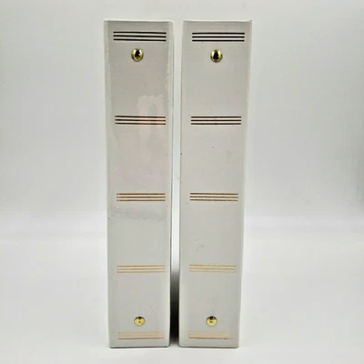 White 3-Ring Photo Albums Set Of 2 Pioneer STC-35 Slip In Pockets 3-1/2 x 5-1/4 - Image 1 of 4