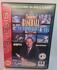 ESPN Baseball Tonight (Sega Genesis, 1994) Complete In Box CIB With Manual - Picture 1 of 10