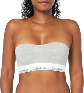 Calvin Klein Women's Modern Cotton Lightly Lined Bra Grey Heather Size S - Picture 1 of 4