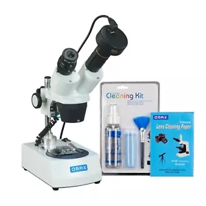 OMAX 20X-40X Dual LED Binocular Stereo Microscope+1.3MP Camera+Cleaning Pack - Picture 1 of 10
