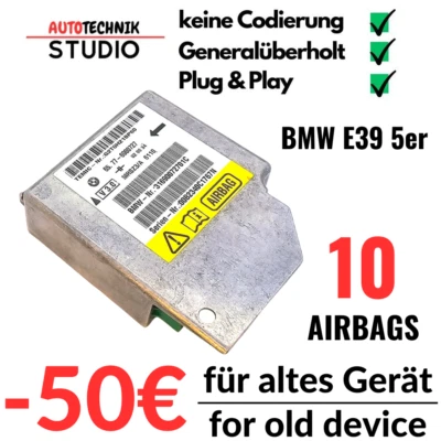 65.77-6900727 Centralina ECU Sensore Airbag BMW E39 Serie 5 10 AIRBAGS - Immagine 1 di 4