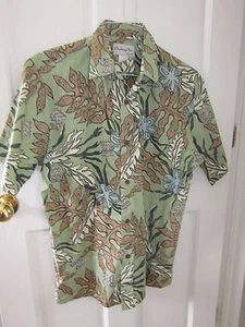 BISHOP STREET Vintage REVERSE PRINT DESIGN Sz M HAWAIIAN MADE 100% COTTON  SHIRT - Picture 1 of 7
