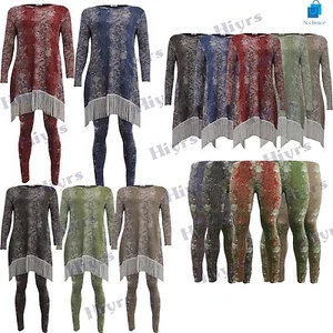 Womens Full suit Snake Dress Top & Stretchy Leggings 2 Piece Suit lot sizes - Picture 1 of 7