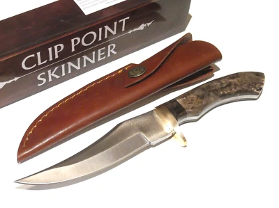 Rite EDGE DH8012 SKINNER Brown smooth bone full tang knife 8 3/8" overall PA8012 - Image 1 of 4