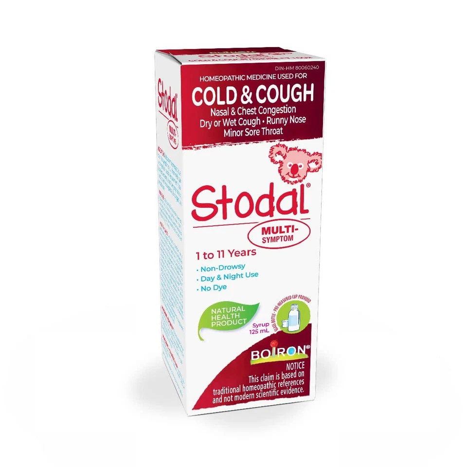 Boiron Stodal Children's Cold & Cough Multi-Symptom Syrup 125ml Homeopathic MED - Image 1 of 4