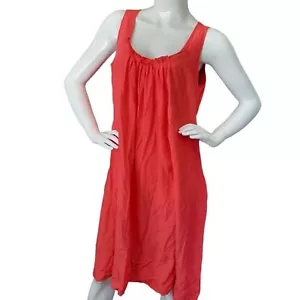 Women's Weekend Max Mara Silk Dress Coral Sleeveless US size 16 Euro 50 - Picture 1 of 8