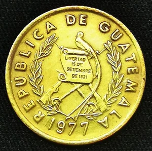 ** Guatemala 1977 1 Centavo coin - XF - Picture 1 of 2