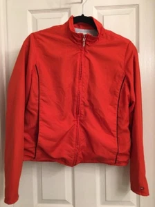 Tommy Hilfiger Women's Solid Red Orange Golf Jacket Small - Picture 1 of 5
