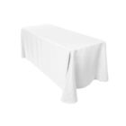 LinenTablecloth 90 x 132-Inch Rectangular Polyester Tablecloth with Rounded C...
