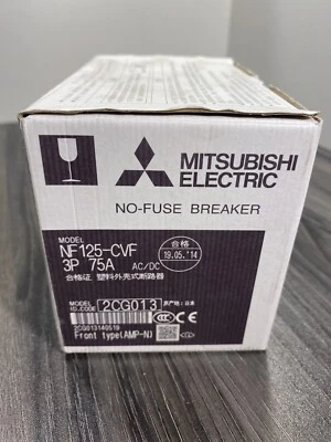 Disyuntor de caja moldeada MITSUBISHI NF125-CVF 75AMP 600V NF125-CVF3P75A - EE. UU. Foto 1 de 4